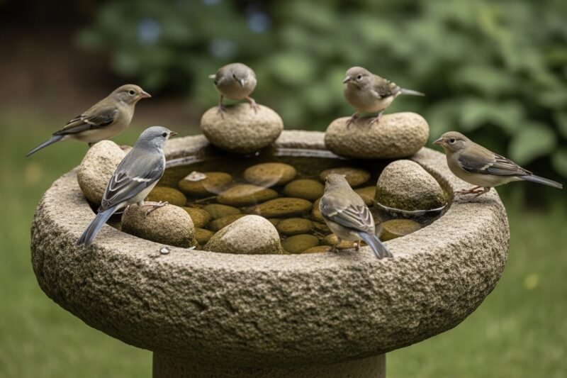 10 Ways Rocks Make Birdbaths Better